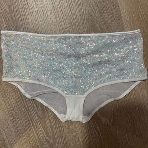 Victoria's Secret White Sequin Bikini Bottoms